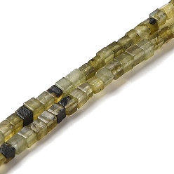 Labradorite Natural Labradorite Beads Strands, Cube, 2~2.5x2.5~3.5x2.5~3mm, Hole: 0.4mm, about 157~165pcs/strand, 14.96~15.75''(38~40cm)