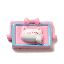 Rectangle Cat Theme Opaque Resin Decoden Cabochons, Rectangle, 16.5x28x8mm