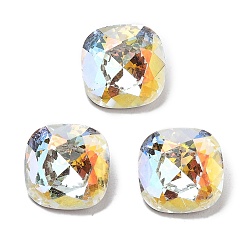 Light Crystal AB K 9 кабошоны из стеклянного страза, задние и задние, suqare, свет кристалл AB, 10x10x5 мм