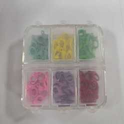 Mixed Color 60Pcs 6 Colors Spray Painted Eco-Friendly Alloy Lobster Claw Clasps, Mixed Color, 12.5x8x3mm, Hole: 1.2mm, 10pcs/color