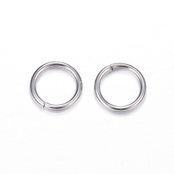 Нержавеющая Сталь Цвет Устойчивы к потускнению 304 открытые соединительные кольца из нержавеющей стали, круглые, цвет нержавеющей стали, 9x1.2 мм, 17 датчик, внутренний диаметр: 6.6 мм, Около 238 шт / 50 г