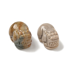 (52) Непрозрачная лаванда Окрашенный натуральный радужный агат алашан резные бусины, случайные вертикальные или горизонтальные отверстия, Pi Xiu, разноцветные, 16x9 мм