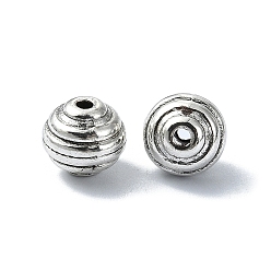 Antique Silver Tibetan Style Alloy Beads, Round, Antique Silver, 8x7.5mm, Hole: 1.5mm, about 373pcs/500g