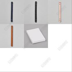 (52) Непрозрачная лаванда 20шт 4 цвета ручки для сумок из искусственной кожи, аксессуары для изготовления кошельков, прямоугольные, разноцветные, 81x6x1.5 мм, отверстие : 3 мм, 5 шт / цвет