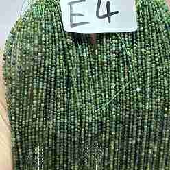Rutilated Кварц Естественный зеленый Rutilated кварцевые нити бисера, круглые, граненые, 2.25 мм, отверстие : 0.5 мм, около 138 шт / нитка, 14.96'' (38 см)
