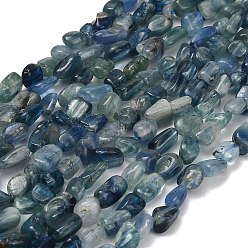 Кианит Натуральные нити из кианита / цианита / дистенового бисера, самородки, упавший камень, 6.5~10.5x4~7x3~7 мм, отверстие : 1 мм, 15.94'' (40.5 см)