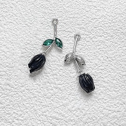 Цветок Платинового сплава подвески, цветок, 31x13 мм