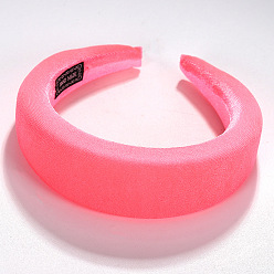 Fluorescent watercolor powder Solid Velvet Headband with Thick Sponge for Hair Styling - Kate Middleton Style