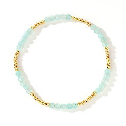 Авантюрин Бохо-стиль натуральный авантюриновый бисер эластичные браслеты для женщин, внутренний диаметр: 6-7/8 дюйм (17.5 см)