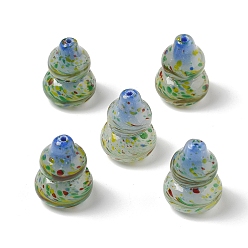 Королевский синий Lampwork бисер, Горлянка, королевский синий, 21.5~22x16~16.5 мм, отверстие : 2 мм