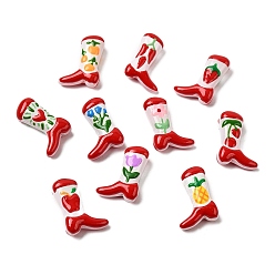 Mixed Shapes Бусины из стеклянной эмали, окрашенные в технике запекания, разнообразные, 23x16.5~17x7.5~8.5 мм, отверстие : 0.8~1.2 мм