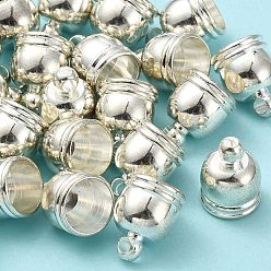 Серебро Латуни мозг заканчивается, серебряные, 10x8 мм, отверстие : 1 мм