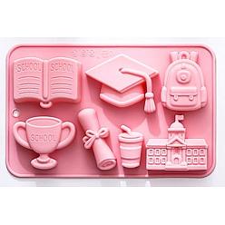 Pink 2шт. силиконовые формы на тему колледжа, розовые, 12×18.9×2.1см