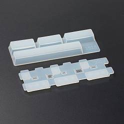 White DIY Spacebar Keycap Silicone Mold, with Lid, Resin Casting Molds, For UV Resin, Epoxy Resin Craft Making, White, 151x46x15mm