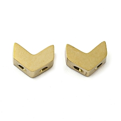 Golden Ion Plating(IP) 304 Stainless Steel Multi-Strand Links, Arrow, Golden, 5.5x7.5x4mm, Hole: 1.4mm