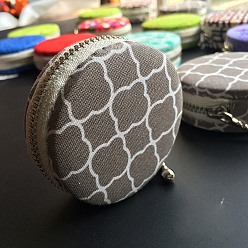 Slate Gray Macaron coin purse, handmade DIY fabric jewelry box, hand-made creative gift, earphone storage box