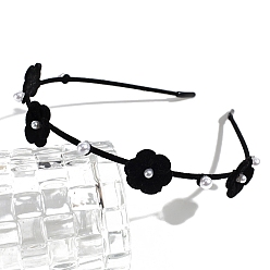 Черный Резинки для волос из сплава цветов, аксессуары для волос для женщин и девочек, чёрные, 152x125 мм