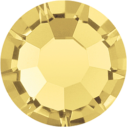 10020 Light Topaz Preciosa® maxima crystal без горячей фиксации плоские камни, чешский хрусталь, срыв твердой мозговой оболочки, круглый(438 11 615 шатон-роза), 10020 светлый топаз, ss 6 (1.9~2.1 мм)