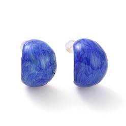 Синий Серьги-гвоздики с эмалью, настоящие позолоченные украшения из латуни для женщин, синие, 18 мм, штифты : 21x15 мм
