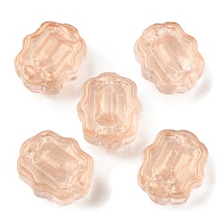 Orange Transparent Glass Beads, Candy, Orange, 12x10.5x7mm, Hole: 1mm