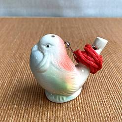 Other Animal Porcelain Whistles, with Polyester Cord, Whistles Toys for Kids Birthday Gift, Animal Pattern, 72x38x55mm