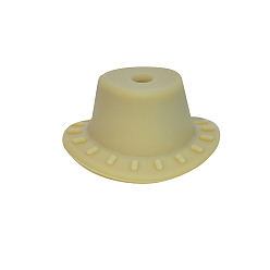Pale Goldenrod Silicone Focal Beads, Top Hat, Pale Goldenrod, 13x26mm