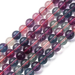 Флюорит Природного флюорита бисер нитей, класс 5, круглые, 7.8~8.8 мм, отверстие : 1 мм, около 47~49 шт / нитка, 15.08''~15.24'' (38.3~38.7 см)