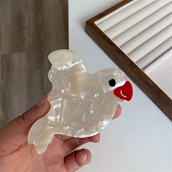 Светло-коричневый Заколки для волос в виде когтей из ацетата птиц, для девочек детей, загар, 88x65 мм