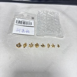 Mixed Shapes 8шт. 8 стили, морская тематика, латунные подвески с микропаве из кубического циркония, долговечный, без никеля , реальный 18 k позолоченный, разнообразные, 10~16.5x5~11x2.5~5.5 мм, отверстие : 1~1.5 мм, 1 шт / стиль