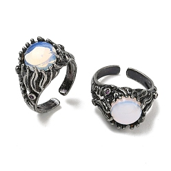 Опал Синтетические опалитовые кольца манжеты, круглые, медные кольца, 13 мм