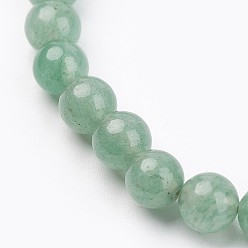 Green Aventurine Natural Green Aventurine Stretch Bracelets, Round, 49mm(1-7/8 inch), Beads: 6.5mm