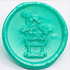 Средний Аквамарин Частицы сургуча, для ретро печать печать, восьмиугольник, средний аквамарин, размер бутылки: 40x34 мм, о 45шт / бутылка