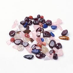 Mixed Stone Mixed Stone Beads, Chip, Tumbled Stone, No Hole/Undrilled, 6~11x5~9mm, about 1148pcs/500g