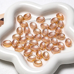 Chocolate Lampwork Beads, Czech Bead, Oval, Chocolate, 10x14mm, Hole: 0.7mm, 10pcs/bag
