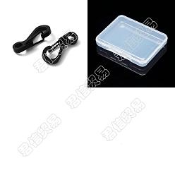 Electrophoresis Black 201 застежки Kecychain из нержавеющей стали, электрофорез черный, 24.5x10x6 мм, отверстия : 3.7 mm и 11.5x5.5 мм, 12 шт / коробка