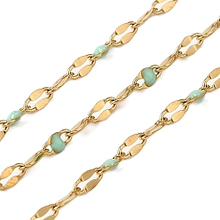 Бирюза 304 цепи натяжные нержавеющие, с эмалью, пайки, с катушкой, реальный 18 k позолоченный, бирюзовые, 2 мм