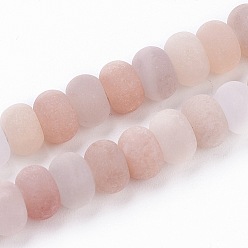 Pink Aventurine Natural Pink Aventurine Beads Strands, Frosted, Rondelle, 6~7x3.5~4mm, Hole: 1mm, about 93~109pcs/strand, 14.9 inch~15.1 inch(38~38.5cm)
