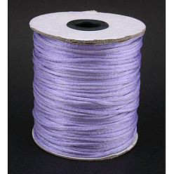 Средний Фиолетовый Нейлоновая нить, гремучий атласный шнур, средне фиолетовый, 2 мм, 100 ярдов / рулон (300 футов / рулон)