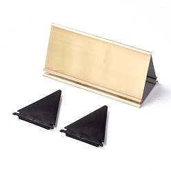 Gold Triangle Aluminium Alloy Table Top Display Stand, Double Sided, Gold, 84x200x96mm