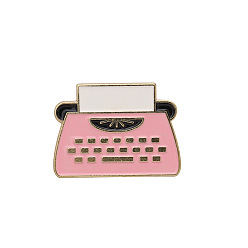 xz2168 Retro Record Player Fax Machine Memory Card Bag Pin Set - Fashionable Accessories
