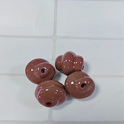 Сэнди Коричневый Непрозрачные акриловые бусины, выпечка окрашены, песчаный коричневый, 16x16 мм, отверстие : 3 мм