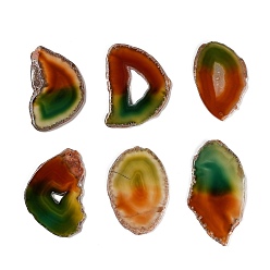 Druzy Agate Natural Druzy Agate Big Pendants, Dyed & Heated, Nuggets Charms, 73~94x51~64x4~5mm, Hole: 2mm
