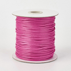 Camellia Eco-Friendly Korean Waxed Polyester Cord, Camellia, 1mm, about 169.51~174.98 Yards(155~160m)/Roll