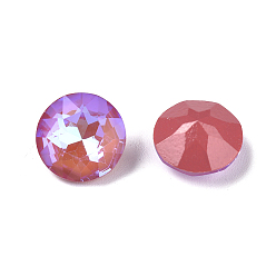 Гиацинт Граненые стекла указал назад горный хрусталь кабошоны, флуоресцентный стиль мокко, плоско-круглые, гиацинт, 10x5 мм
