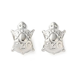 Платина Ccb пластиковые бусины esuropean, бусины с большим отверстием, Морская черепаха, платина, 14x9.5x8.5 мм, отверстие : 5.5 мм