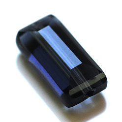 Прусский Синий Имитация Австрийские кристаллические шарики, класс AAA, граненые, прямоугольные, берлинская лазурь, 6x12x5 мм, отверстие : 0.7~0.9 мм