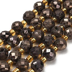 Верблюжий Гальванические природные друзы геод, граненые, круглые, с бисером, верблюжие, 8 мм, отверстие : 1.2 мм, около 17 шт / нитка, 7.56'' (19.2 см)