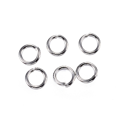 Stainless Steel Color 304 Stainless Steel Jump Rings, Open Jump Rings, Stainless Steel Color, 21 Gauge, 4x0.7mm, Inner Diameter: 2.6mm