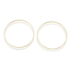 Real 18K Gold Plated Brass Linking Rings, Ring, Real 18K Gold Plated, 30x1mm