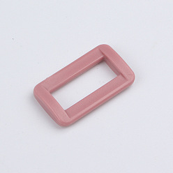 Pale Violet Red Plastic Rectangle Buckle Ring, Webbing Belts Buckle, for Luggage Belt Craft DIY Accessories, Pale Violet Red, 20mm